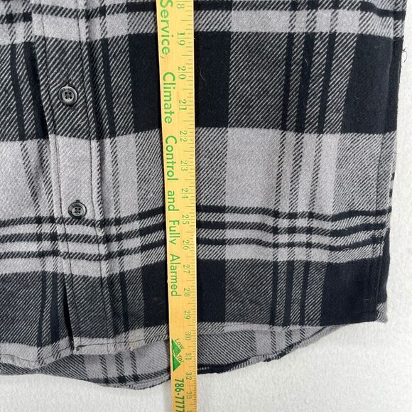 ORVIS Shacket Mens M Heavy Flannel Plaid Double Brushed Shirt Cotton Blend Gray - Picture 16 of 16
